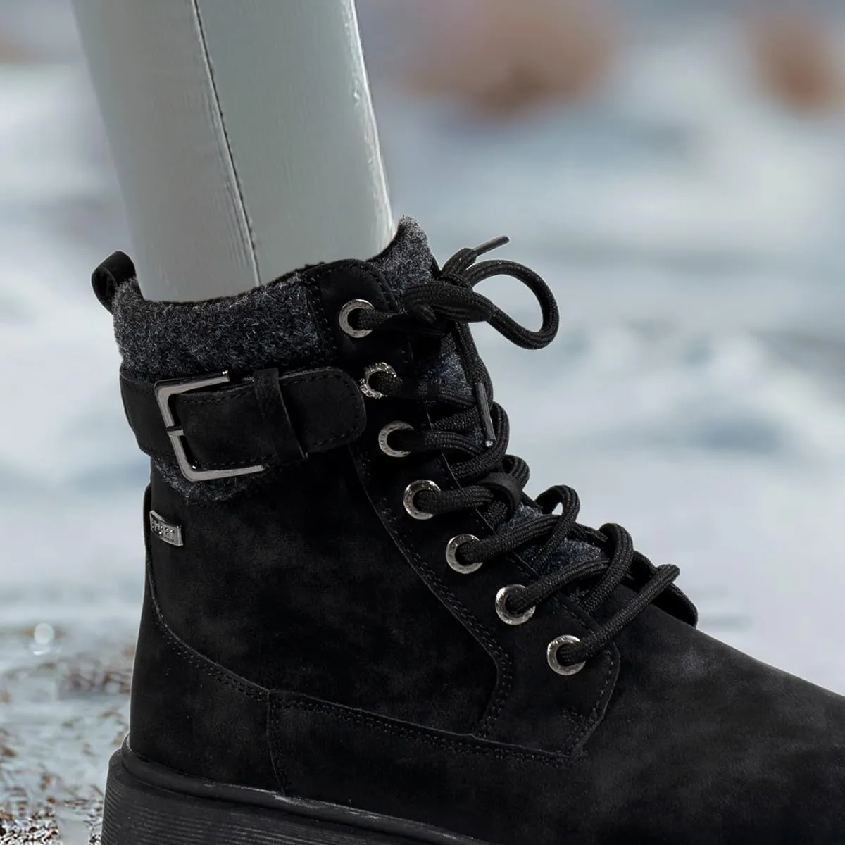 AJ.Fashion Combat Boots for Women  Genuine Leather Lace-Up Ankle Boots, Durable Fall Footwear for Womens Everyday and Outdoor Style