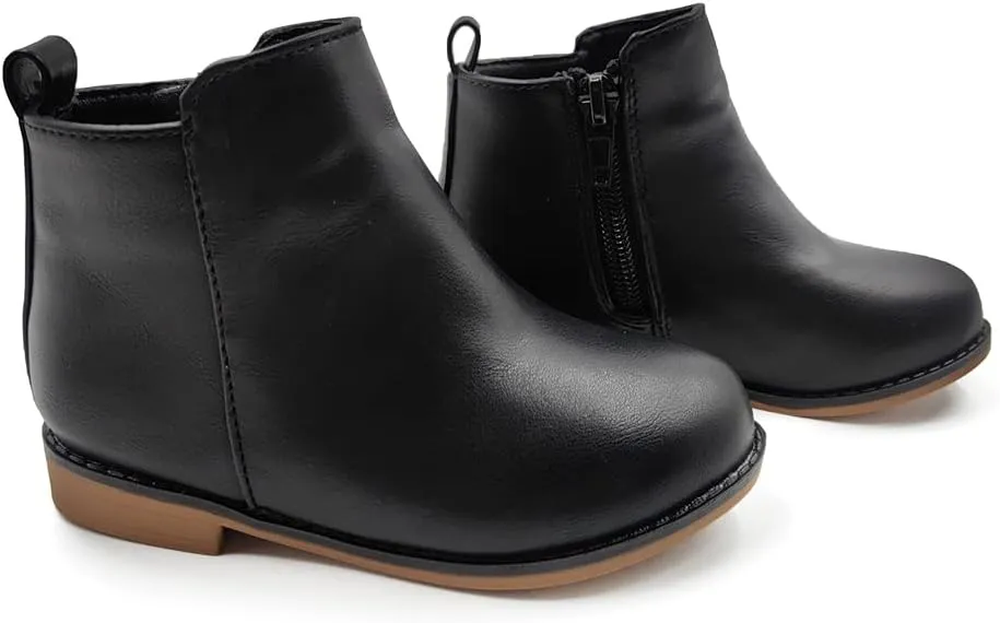 Ankle Booties for Girls with Zipper