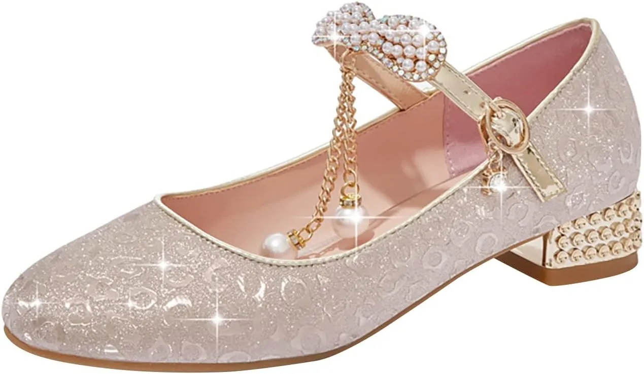 Baby Girl Wedding Dress Shoes Christmas Shoes Shoes Walking Shoes Sparkly Sandals Princess Ballet Mary Jane Sandals