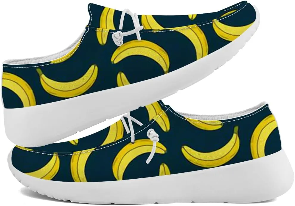 Banana Sneakers Women Men Loafers Slip-on Shoes Banana Gifts for Women Men