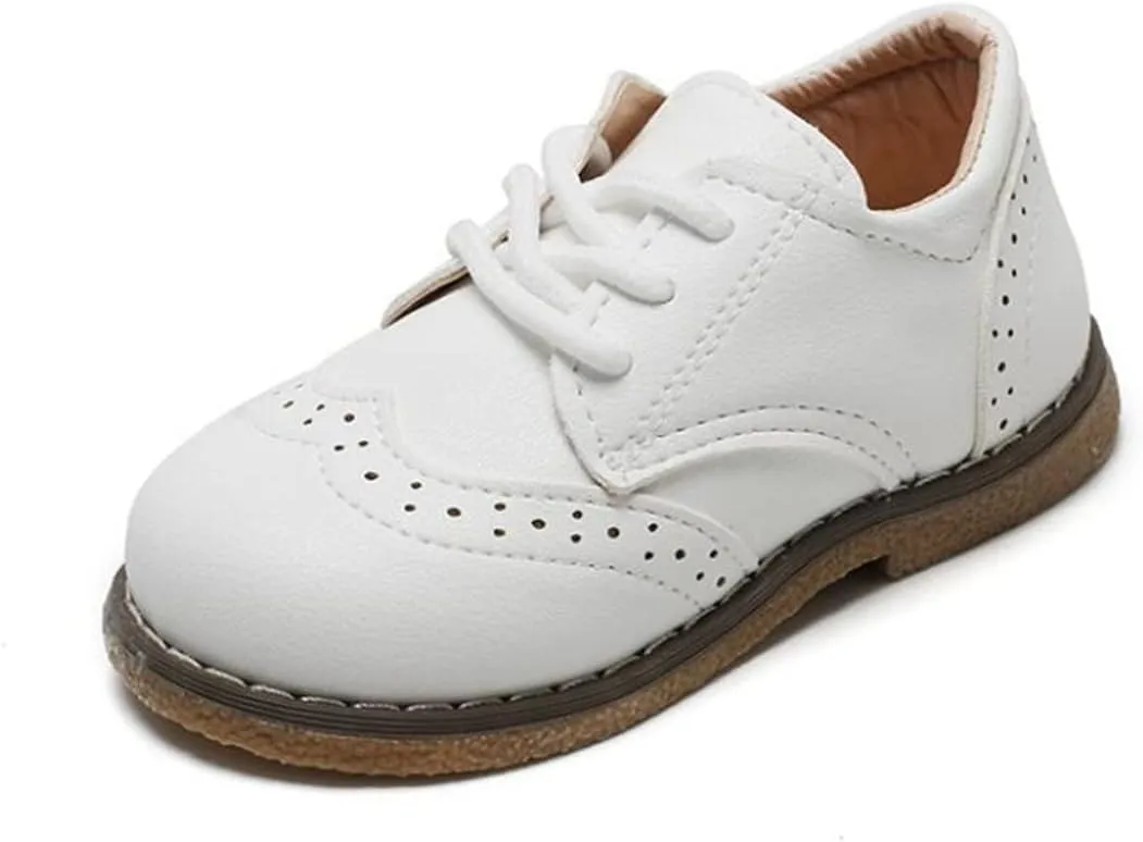 Boy's Girl's Classic Lace-Up Oxford Shoes Comfort School Uniform Dress Loafer Flats