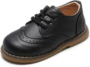 Boy's Girl's Classic Lace-Up Oxford Shoes Comfort School Uniform Dress Loafer Flats