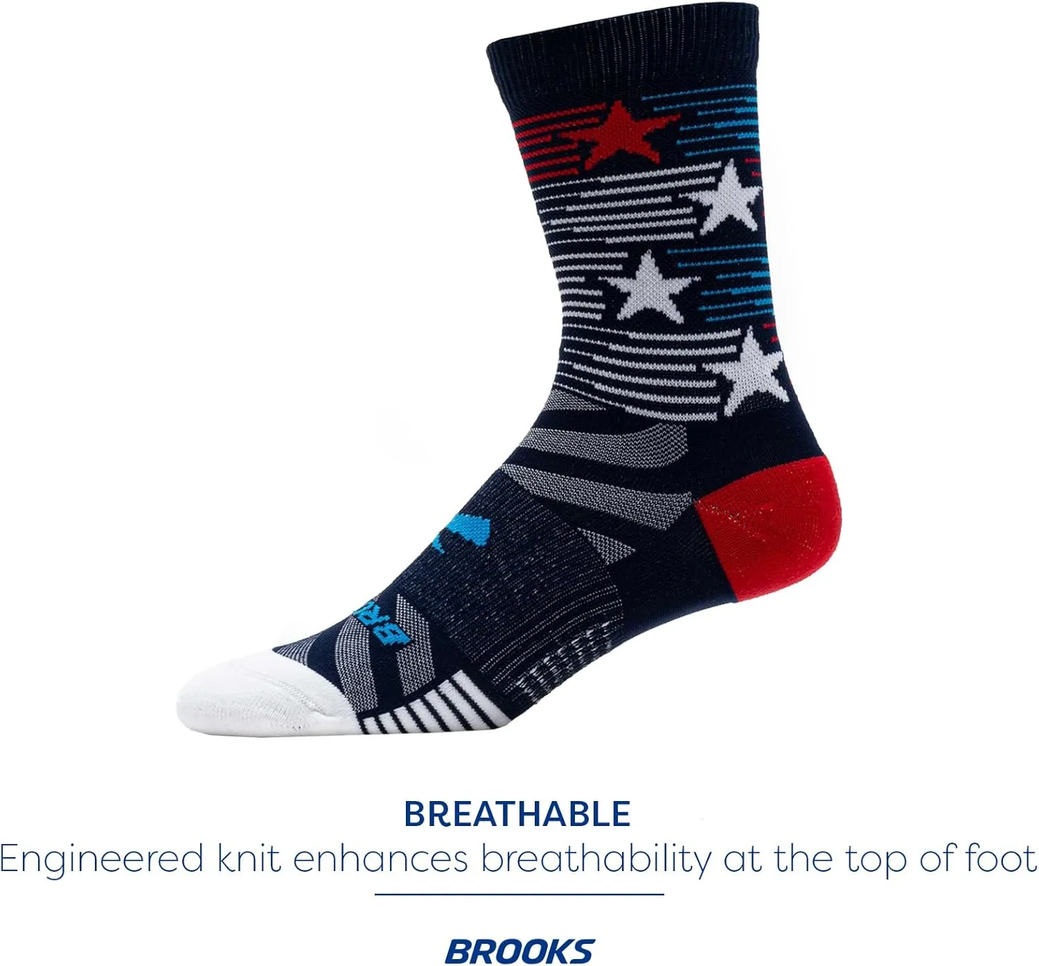 Brooks Ghost Lite Crew Socks I Performance Running, Comfort Fit with Arch Support for Men & Women
