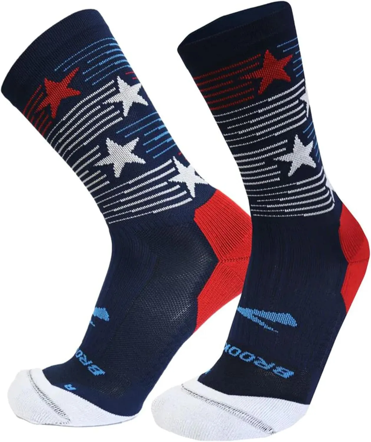 Brooks Ghost Lite Crew Socks I Performance Running, Comfort Fit with Arch Support for Men & Women