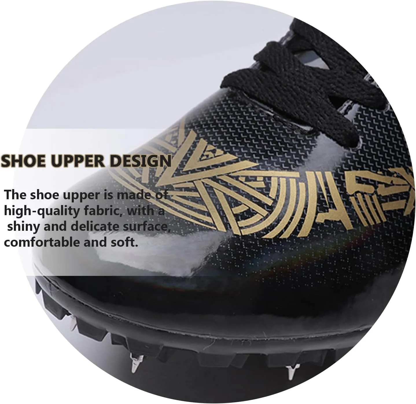 Buhelyc Professional Running Nail Spikes Shoes Men Women Track ＆ Field Shoes Long Jumping Athletics Shoes for Training Competition Athletics(Size:9,Color:Black)