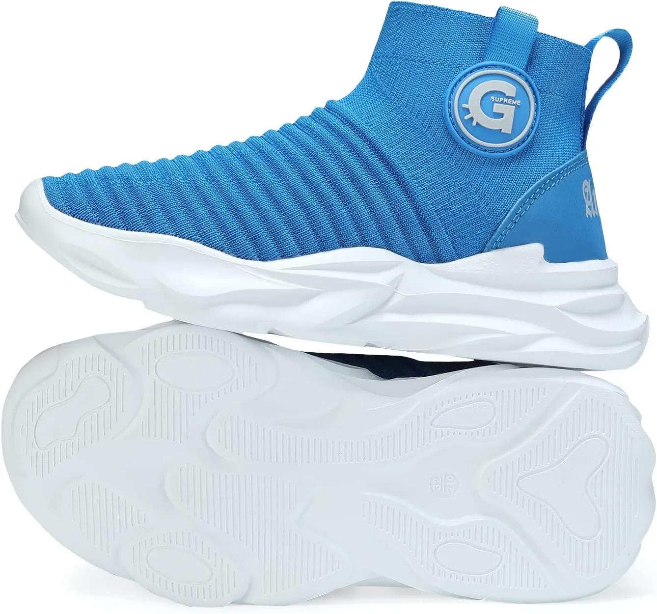 Casbeam Boys and Girls Breathable Lightweight Fashion Casual Sports Walking Shoes Running Sneakers High Top (Toddler/Little Kid Bib Kid)