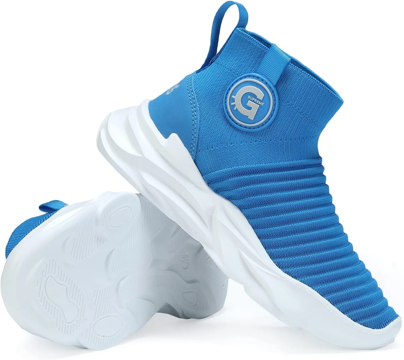 Casbeam Boys and Girls Breathable Lightweight Fashion Casual Sports Walking Shoes Running Sneakers High Top (Toddler/Little Kid Bib Kid)