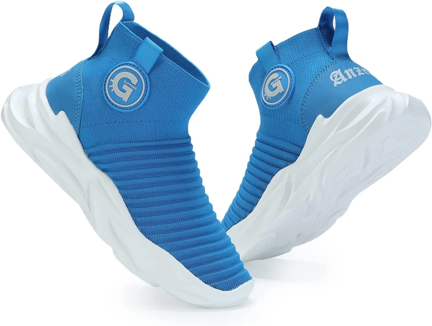 Casbeam Boys and Girls Breathable Lightweight Fashion Casual Sports Walking Shoes Running Sneakers High Top (Toddler/Little Kid Bib Kid)
