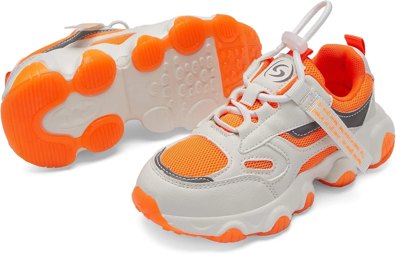 Casbeam Kids Breathable Sneakers Mesh Lightweight Easy Walk Casual Sport Strap Athletic Running Shoes for Boys Girls