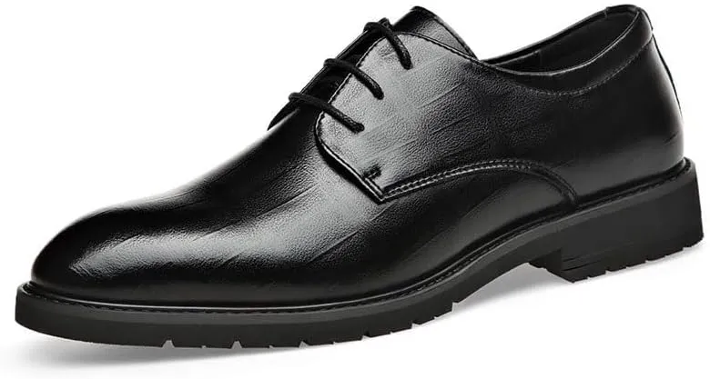 Classic Men's Leather Dress Shoes Casual Pointed Toe Formal Business Oxfords Shoes for Men