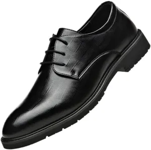 Classic Men's Leather Dress Shoes Casual Pointed Toe Formal Business Oxfords Shoes for Men