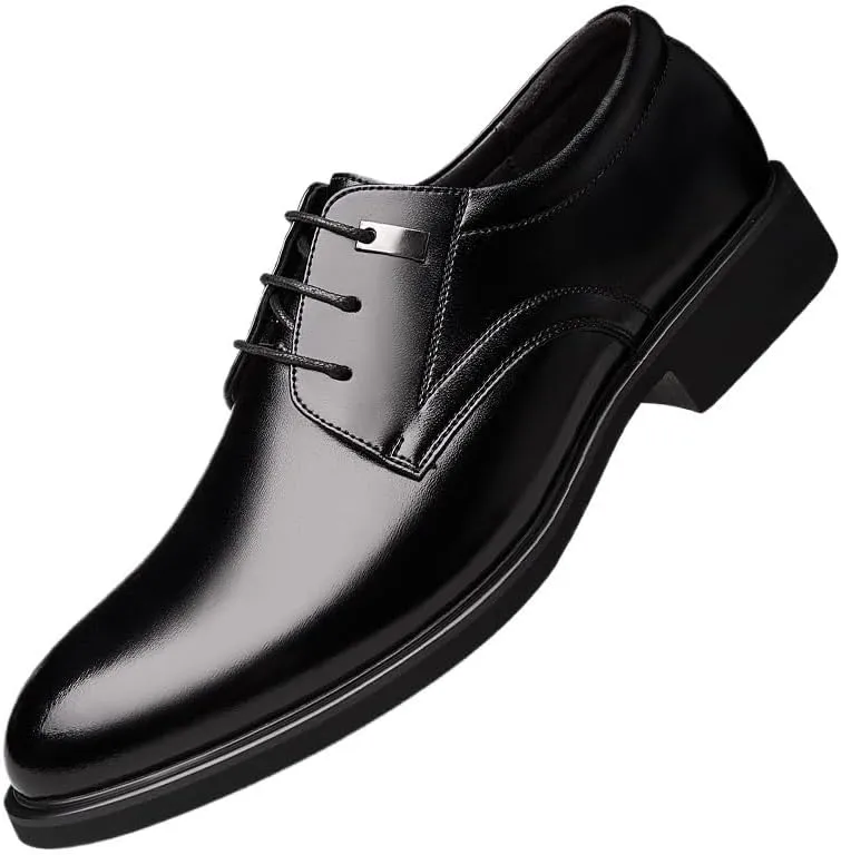 Classic Men's Leather Dress Shoes Mens Lace-up Business Formal Oxfords Shoes for Men