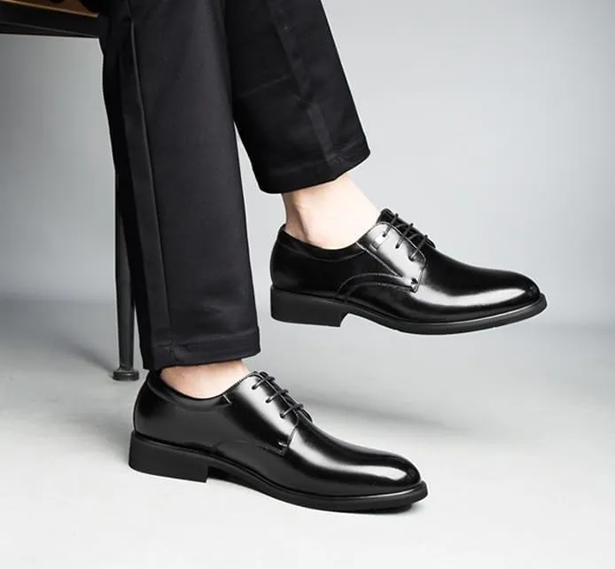 Classic Men's Leather Dress Shoes Mens Lace-up Business Formal Oxfords Shoes for Men