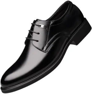 Classic Men's Leather Dress Shoes Mens Lace-up Business Formal Oxfords Shoes for Men