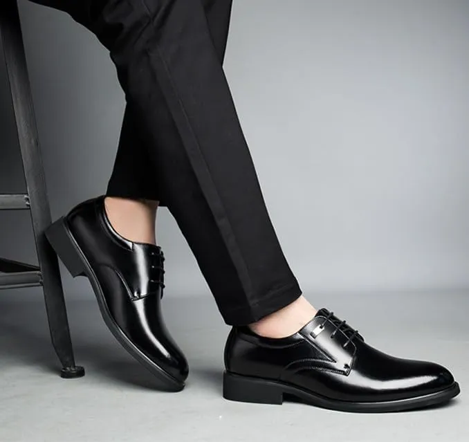 Classic Men's Leather Dress Shoes Mens Lace-up Business Formal Oxfords Shoes for Men