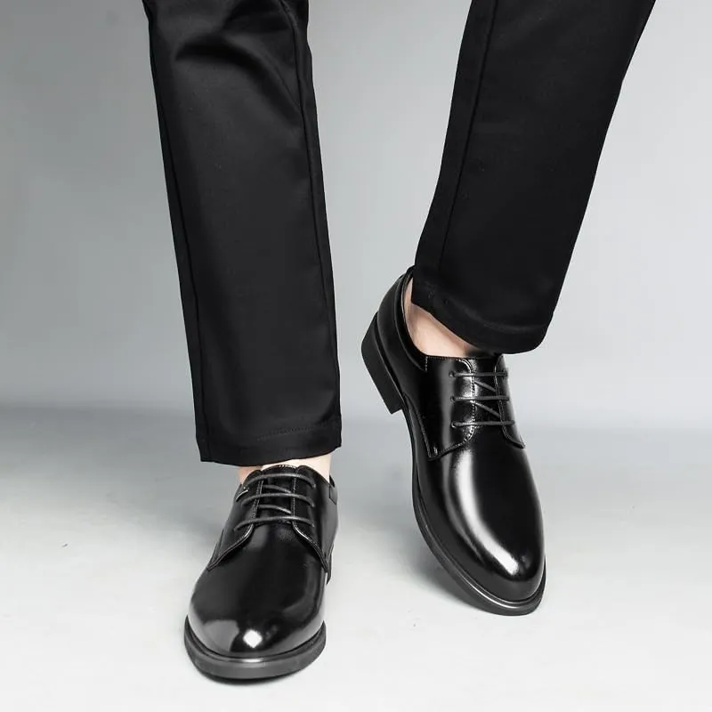 Classic Men's Leather Dress Shoes Mens Lace-up Business Formal Oxfords Shoes for Men