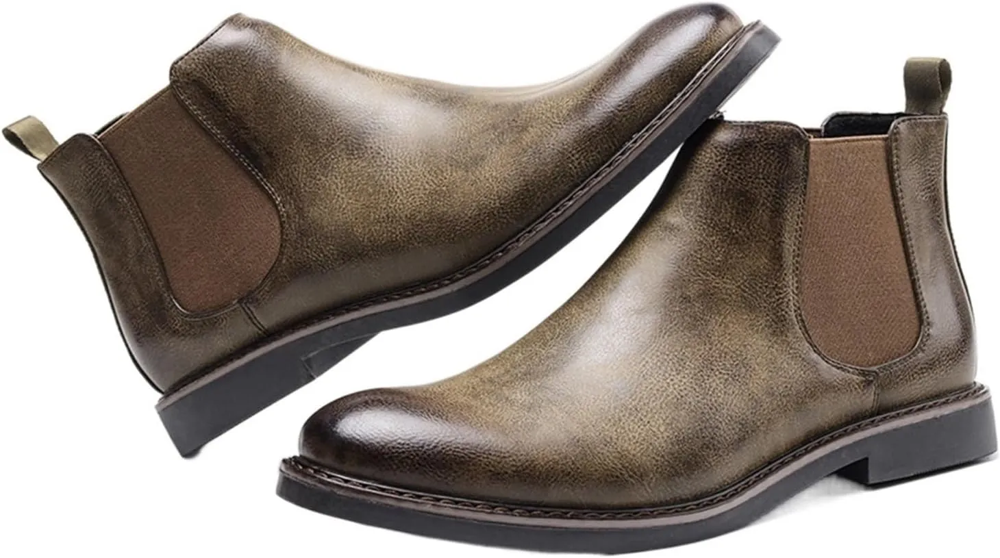 Dress Shoes For Men Men's Comfortable Leather Ankle Boots Breathable Overfoot Single Boots for Everyday Wear