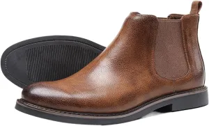 Dress Shoes For Men Men's Comfortable Leather Ankle Boots Breathable Overfoot Single Boots for Everyday Wear