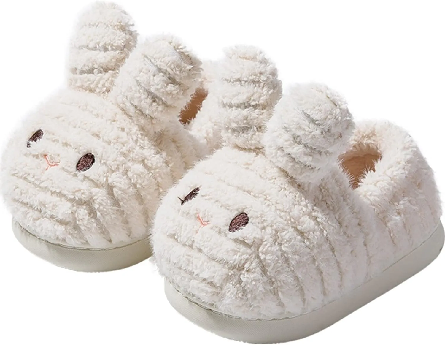 Fashion Cute Autumn and Winter Girls Boys Slippers Flat Soft Warm and Comfortable Solid Color Size 13 Girls Slippers