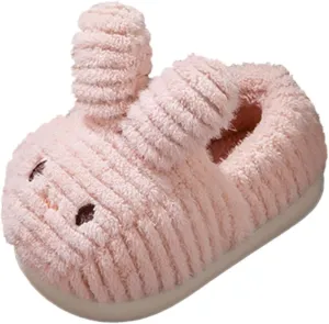 Fashion Cute Autumn and Winter Girls Boys Slippers Flat Soft Warm and Comfortable Solid Color Size 13 Girls Slippers