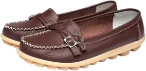 Geerta Women's Moccasins Cute Fashion Low Top Round Toe Shoes Orthopedic Sandals, Cute Casual Comfortable Lightweight Slip on Shoes, Female Solid All-Match Loafers for Birthday Gifts for Mum