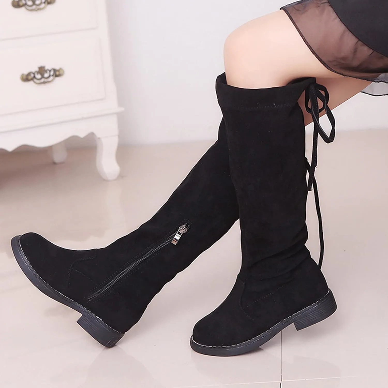 Girl Boots Girls Knee High Fashion Shoes Boots Shoes Fashion Non Slip Breathable Women Boots High Top Ankle Boots