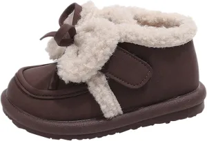 Girls Boots Ankle Boots Girls Spring Autumn Winter Cotton Shoes Plus Velvet Warm Versatile Short Boots Girls Round Toe