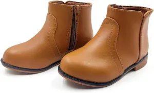 Girls Boots Ankle With Zipper Boots for Girls Short Suede for Toddler/Little Kids
