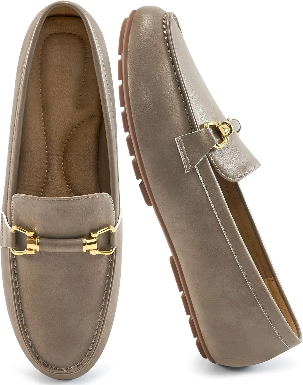 HARENCE Womens Loafers Casual Shoes: Comfortable Moccasins Business Dressy Flats Lightweight Slip On Work Shoes