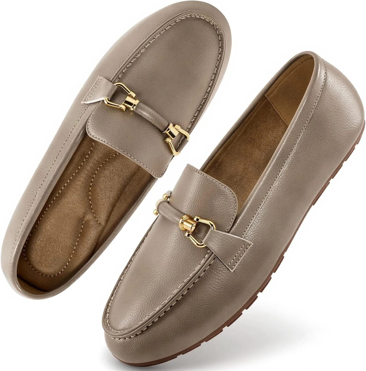 HARENCE Womens Loafers Casual Shoes: Comfortable Moccasins Business Dressy Flats Lightweight Slip On Work Shoes