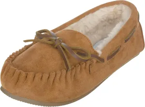 ILLUDE Women’s Moccasin Slipper Vegan Suede Faux Fur Lined Indoor Outdoor Moccasins Slip On Loafers Moccasins Shoes