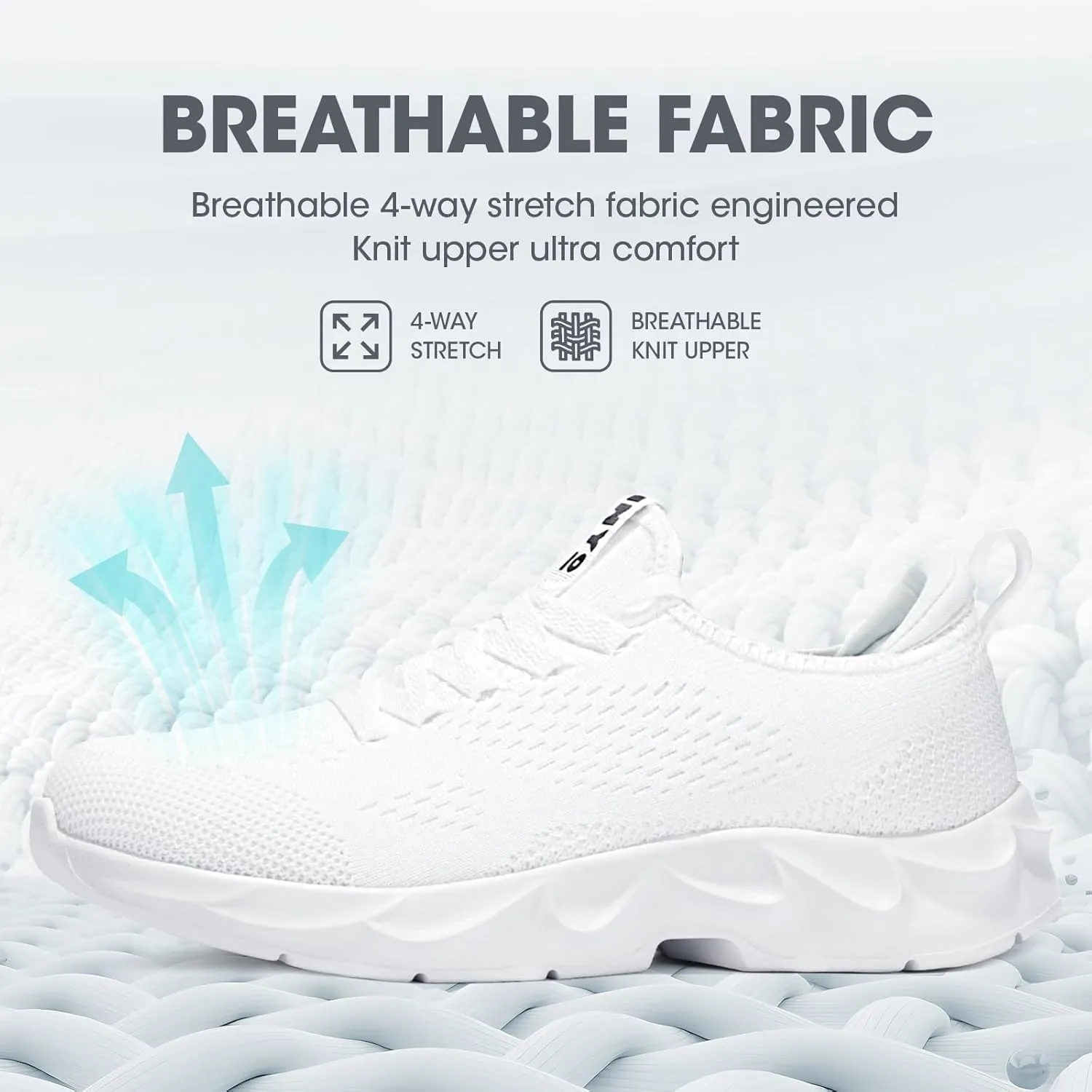 INYO Mens Tennis Shoes Walking Lightweight Sneakers No Slip Sports Workout Gym Shoes for Running