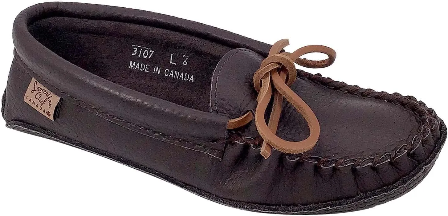 Laurentian Chief Women's Buffalo Hide Earthing Moccasins