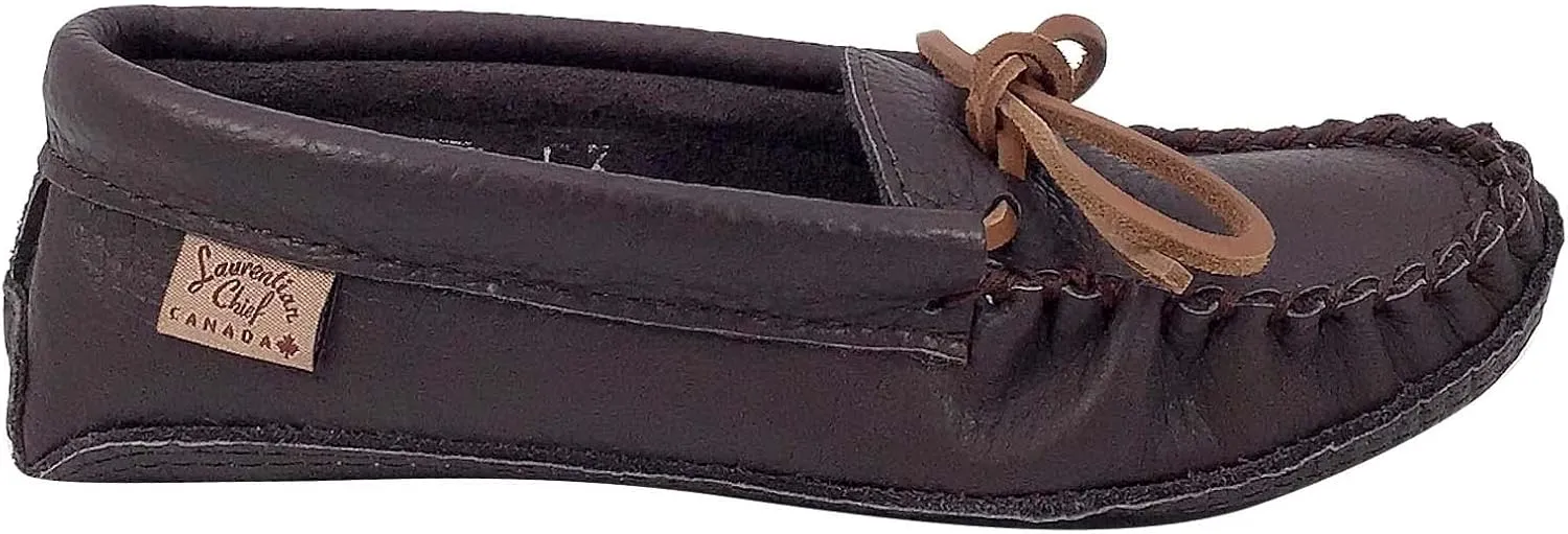 Laurentian Chief Women's Buffalo Hide Earthing Moccasins
