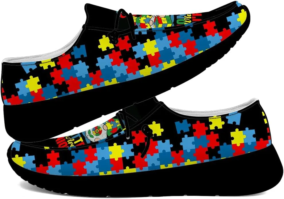 Loafers for Women Men Autism Shoes Slip-on Shoes Autism Awareness Gifts for Men Women