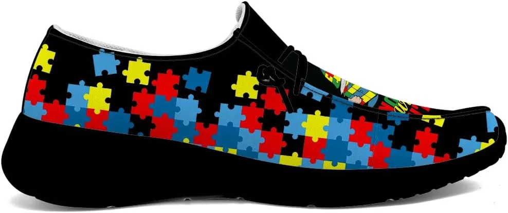 Loafers for Women Men Autism Shoes Slip-on Shoes Autism Awareness Gifts for Men Women