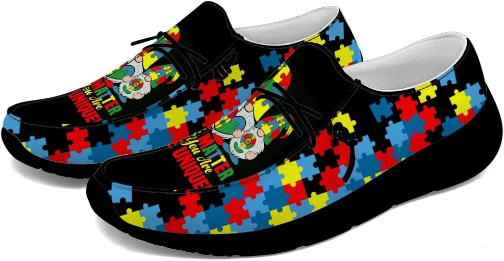 Loafers for Women Men Autism Shoes Slip-on Shoes Autism Awareness Gifts for Men Women
