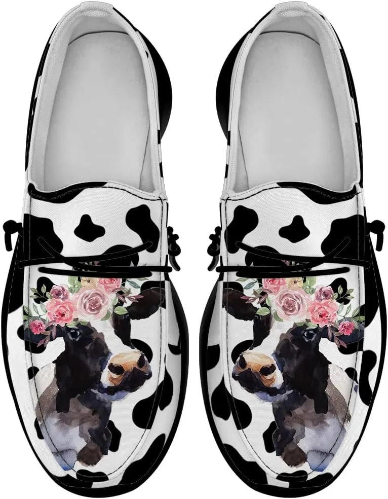 Loafers for Women Men Cow Slip-on Shoes Casual Walking Shoes Gifts for Men Women