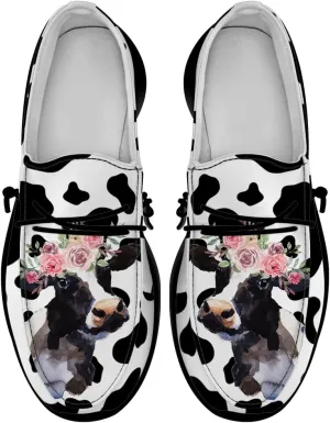 Loafers for Women Men Cow Slip-on Shoes Casual Walking Shoes Gifts for Men Women