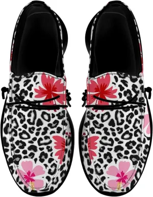 Loafers for Women Men Leopard Print Slip-on Shoes Floral Walking Shoes Gifts for Men Women