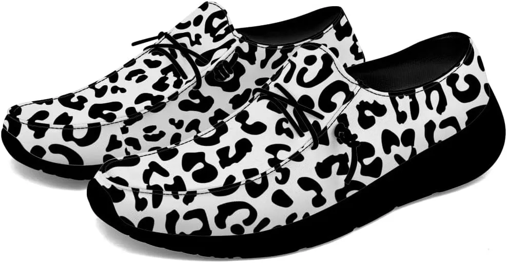 Loafers for Women Men Leopard Print Slip-on Shoes Floral Walking Shoes Gifts for Men Women