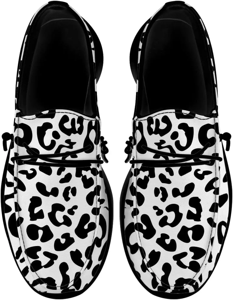 Loafers for Women Men Leopard Print Slip-on Shoes Floral Walking Shoes Gifts for Men Women