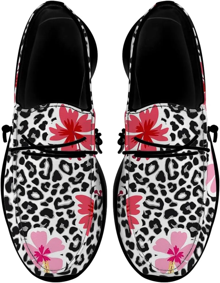 Loafers for Women Men Leopard Print Slip-on Shoes Floral Walking Shoes Gifts for Men Women
