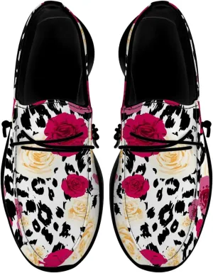 Loafers for Women Men Leopard Print Slip-on Shoes Floral Walking Shoes Gifts for Men Women
