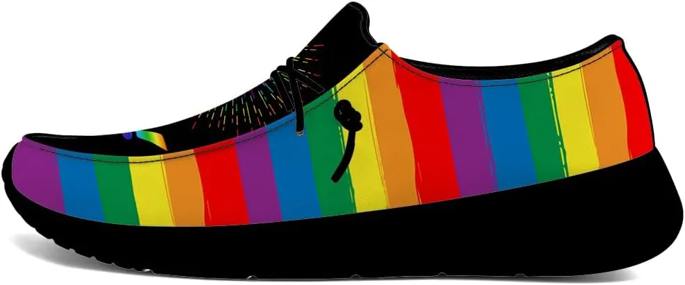 Loafers for Women Men Pride Shoes Rainbow Slip-on Sneakers Gifts for Men Women