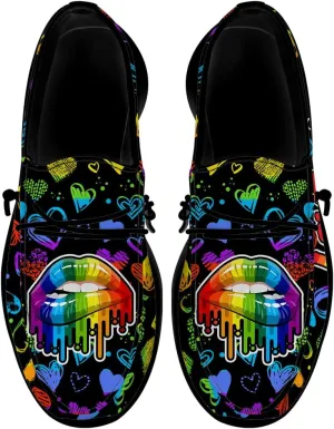 Loafers for Women Men Pride Shoes Rainbow Slip-on Sneakers Gifts for Men Women