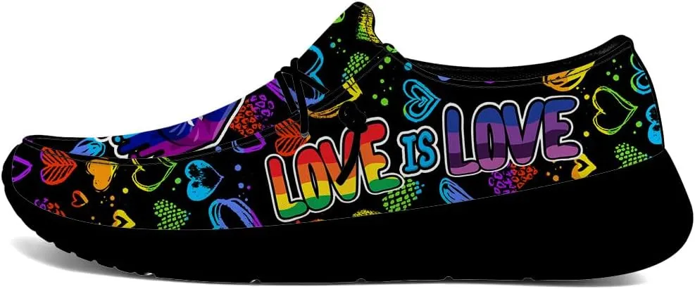 Loafers for Women Men Pride Shoes Rainbow Slip-on Sneakers Gifts for Men Women