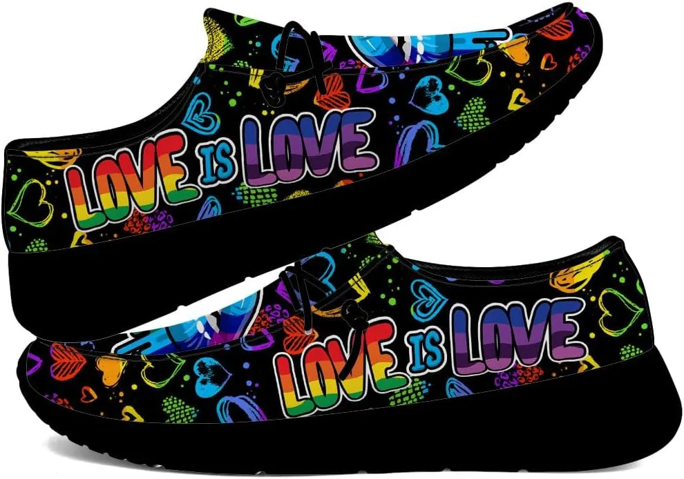 Loafers for Women Men Pride Shoes Rainbow Slip-on Sneakers Gifts for Men Women