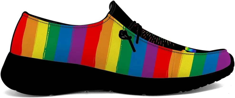 Loafers for Women Men Pride Shoes Rainbow Slip-on Sneakers Gifts for Men Women