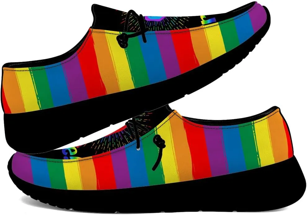 Loafers for Women Men Pride Shoes Rainbow Slip-on Sneakers Gifts for Men Women